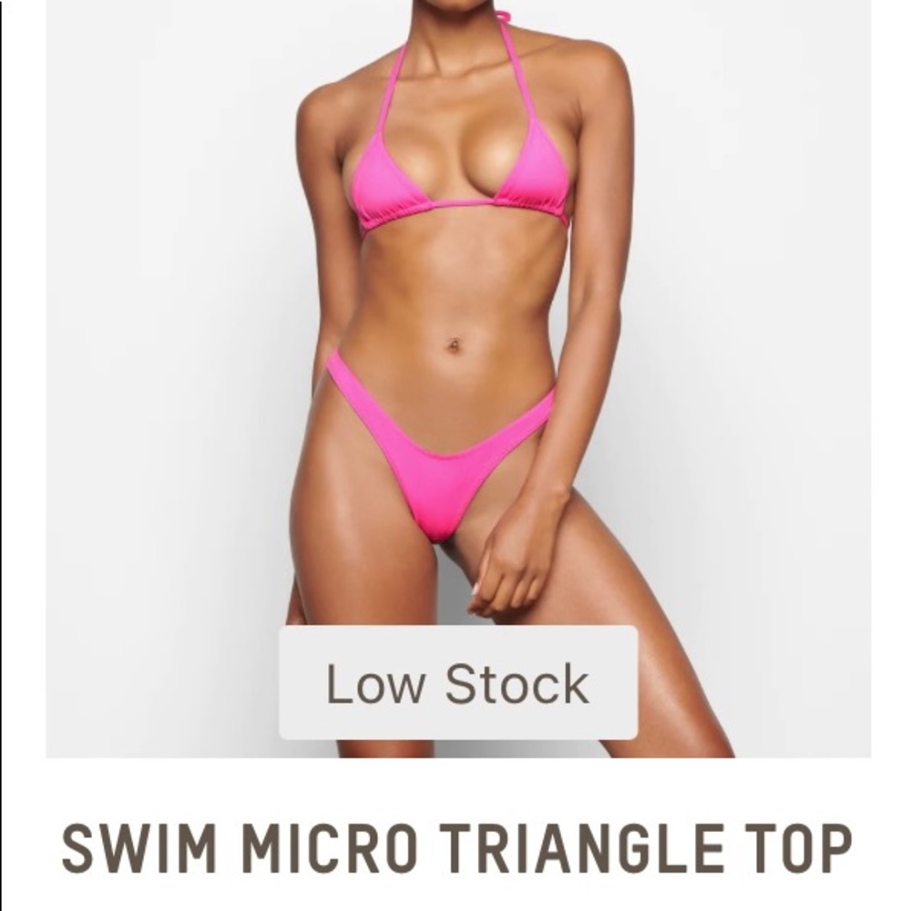 SKIMS Taffy Micro Bikini Top and Swim Bottom size small!
